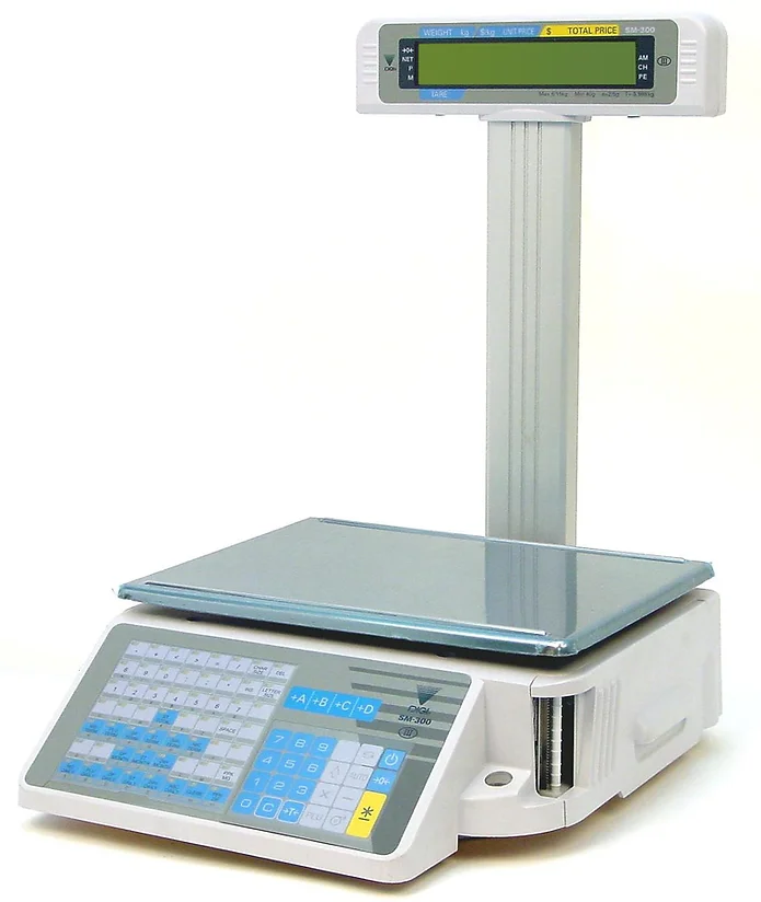 balanza con impresora etiqueta termica